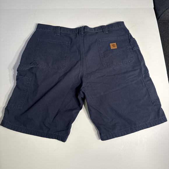 Carhartt B147 LBR Shorts Men’s 40 Original Fit Workwear Navy Made in USA Y2K - Picture 8 of 9